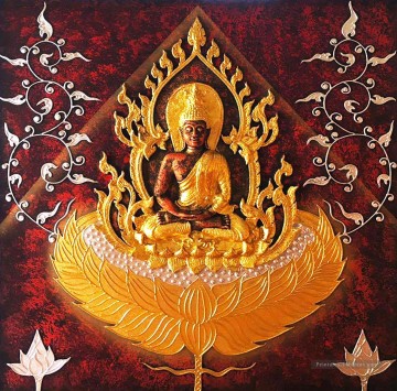  argent - Bouddha de Thaïlande en poudre d’or et d’argent bouddhisme
